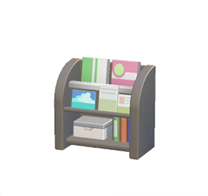 Black Magazine rack
