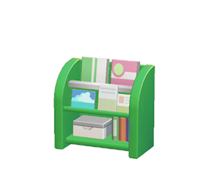 Green Magazine rack