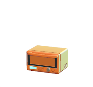 Orange Microwave oven