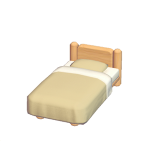 Brown Mini plain bed