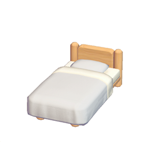 White Mini plain bed