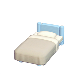 Blue Mini plain bed