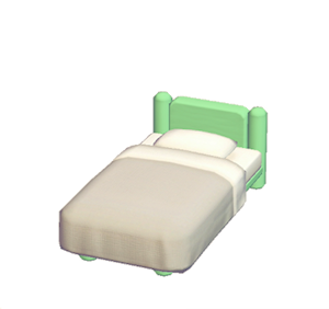 Green Mini plain bed