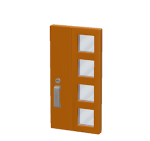 Orange Modern door