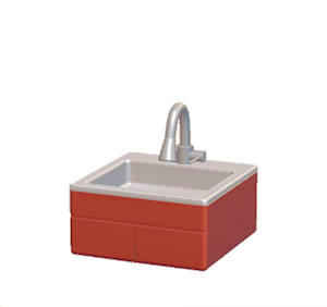 Red Modern sink