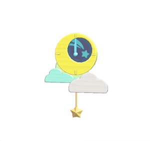 Yellow Moon clock