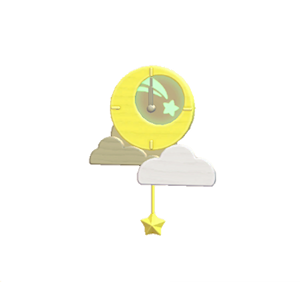 Brown Moon clock