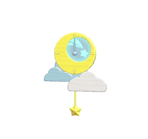 Cyan Moon clock