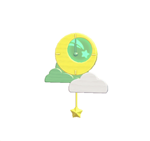 Green Moon clock
