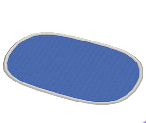 Navy Oblong rug