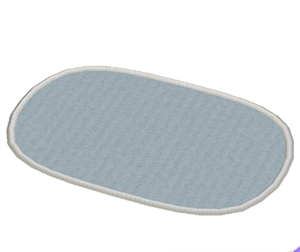 Gray Oblong rug