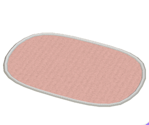 Pink Oblong rug