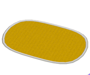 Yellow Oblong rug