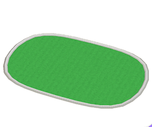 Green Oblong rug