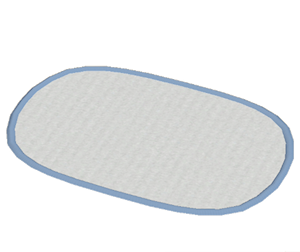 Cyan Oblong rug