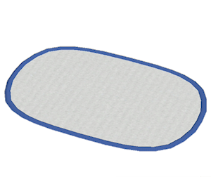 Navy Oblong rug