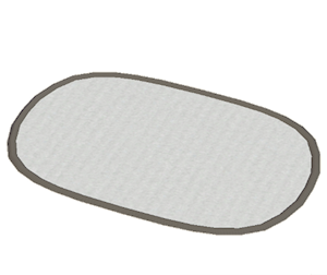 Black Oblong rug