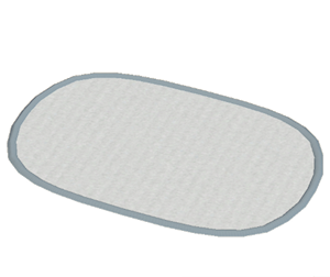 Gray Oblong rug