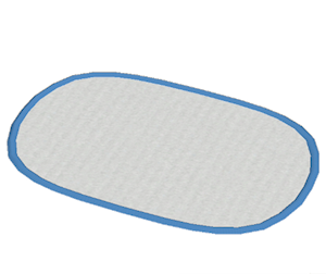 Blue Oblong rug