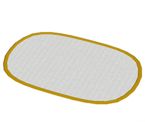 Yellow Oblong rug
