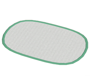 Aquamarine Oblong rug