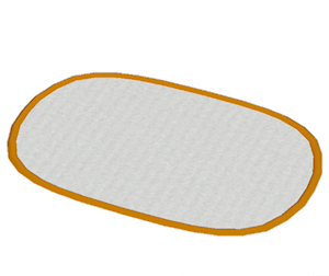 Orange Oblong rug