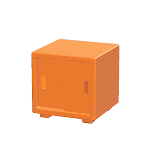 Orange Office cabinet