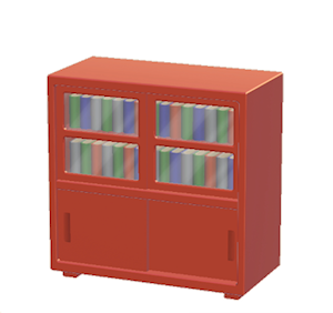 Red Office shelf
