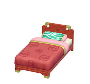 Red Ornate bed