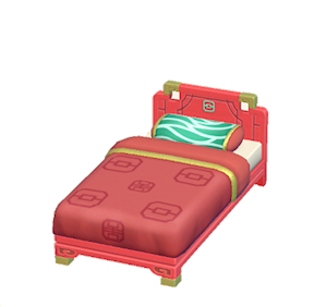 Red Ornate bed