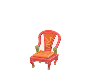 Orange Ornate chair