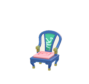 Navy Ornate chair