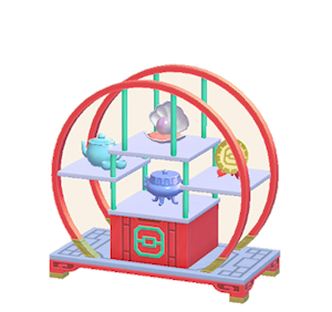 Cyan Ornate decorative shelf