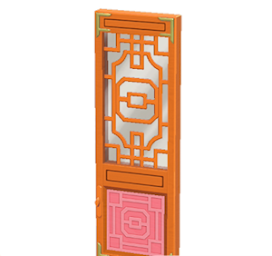 Orange Ornate door
