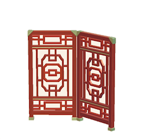 Red Ornate partition