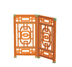 Orange Ornate partition