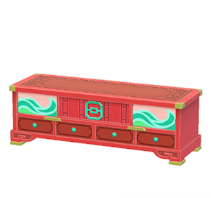 Red Ornate stand