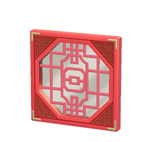 Red Ornate window