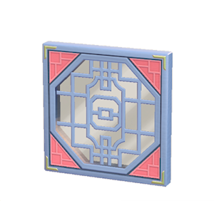 Cyan Ornate window