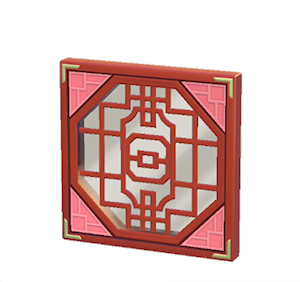 Red Ornate window