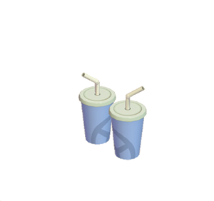 Cyan Paper Party cups