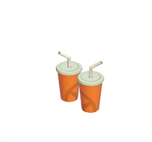 Orange Paper Party cups