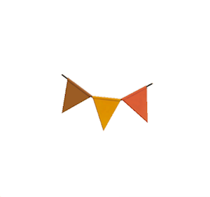 Brown Party bunting