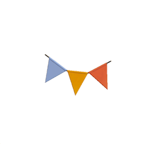 Cyan Party bunting