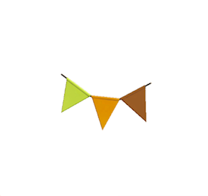 Brown Party bunting