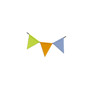 Cyan Party bunting