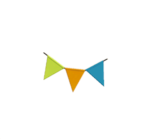 Blue Party bunting