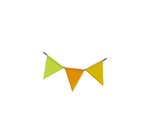 Yellow Party bunting
