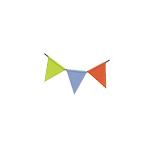 Cyan Party bunting