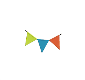 Blue Party bunting